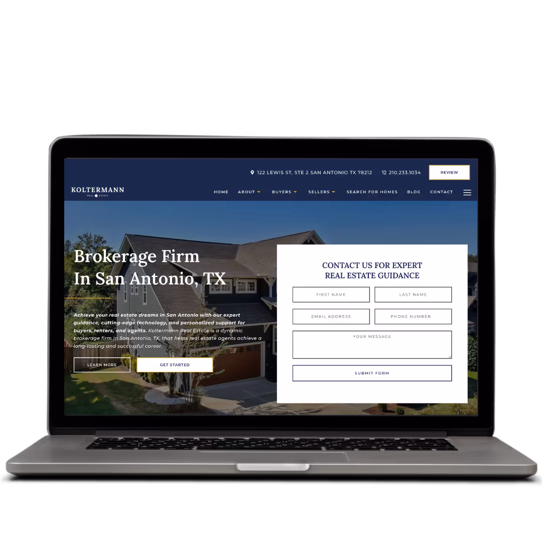 Koltermann Real Estate website design by Think1 Designs