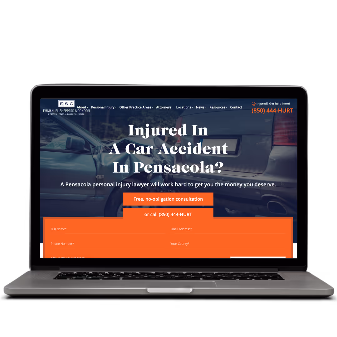 Emmanuel Sheppard & Condon website designed by Think1 Designs