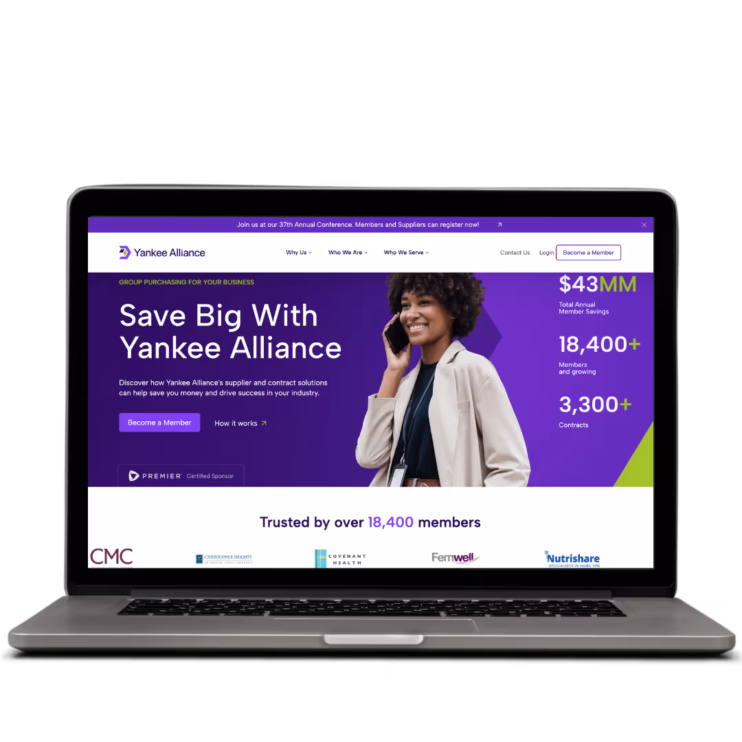 Yankee Alliance website design by Think1 Designs